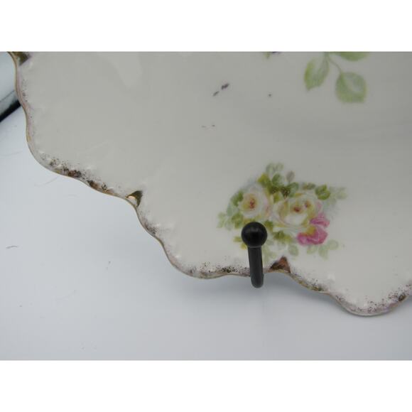 RC Moliere Bavaria Rosenthal Reticulated Plate Hand-Painted Flowers Gold Trim - Picture 10 of 12